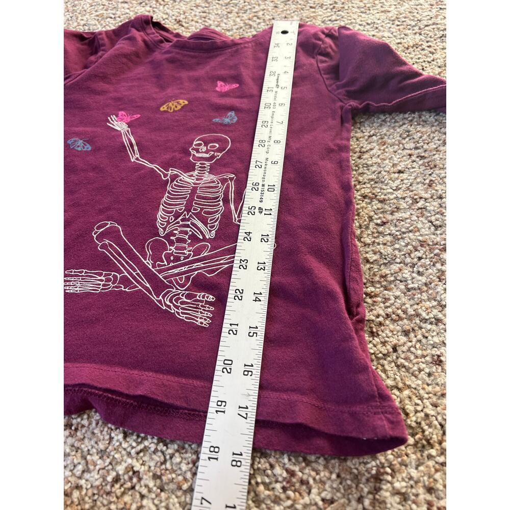 Girls Halloween Shirts, Long Sleeve Tee, Size 8/Medium, Cotton Skeleton - Picture 7 of 7